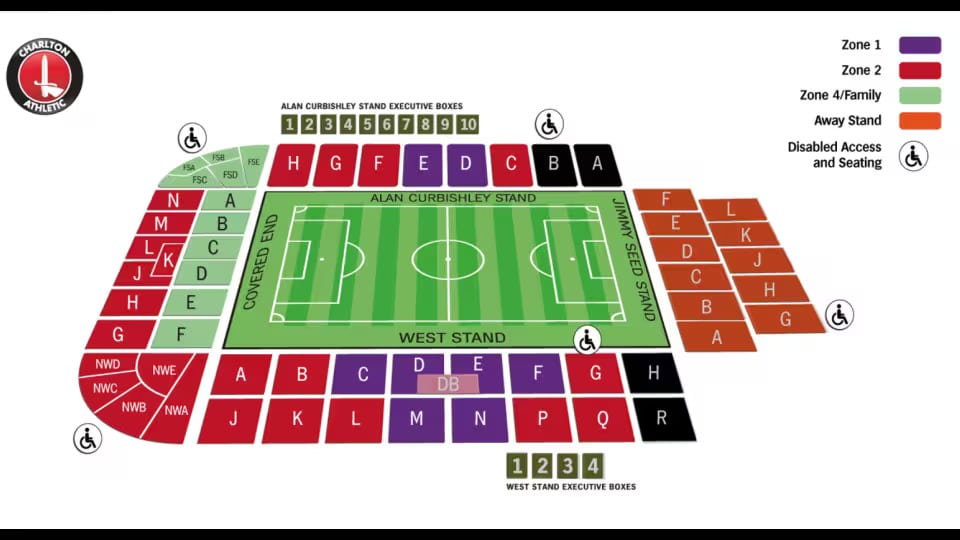 The Valley seating plan