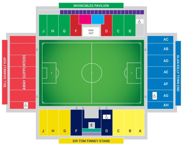 deepdale seating plan