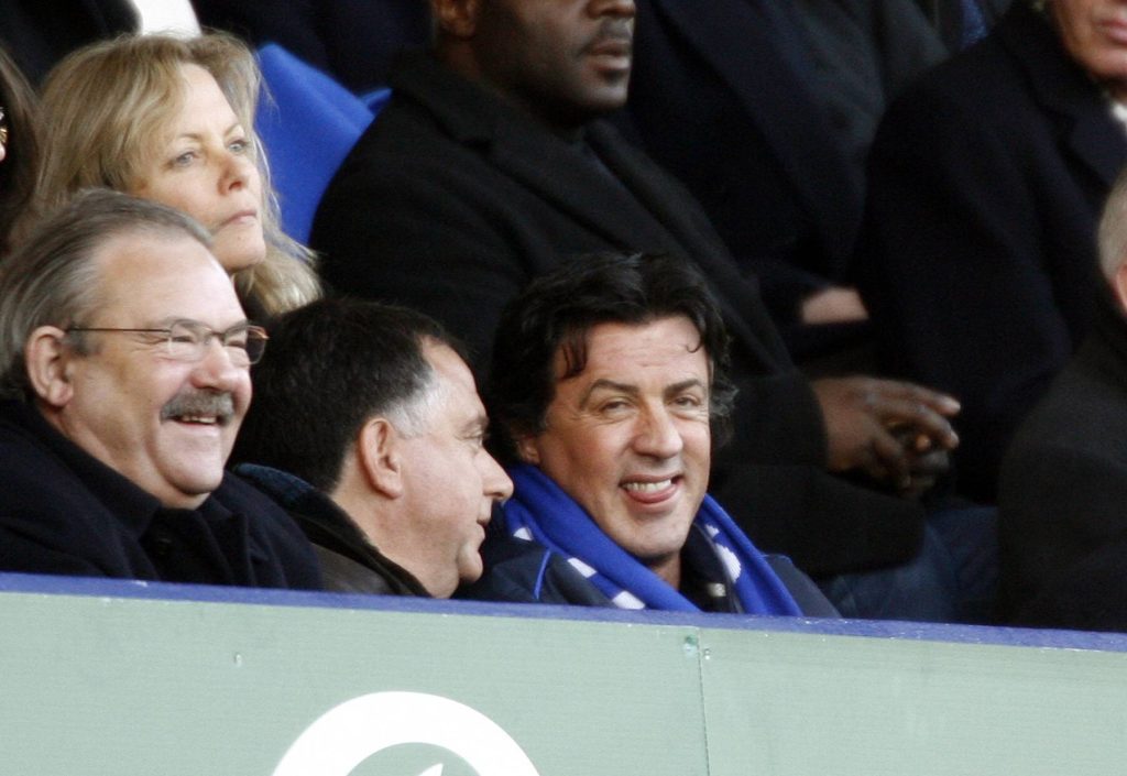 sylvester-stallone at Everton