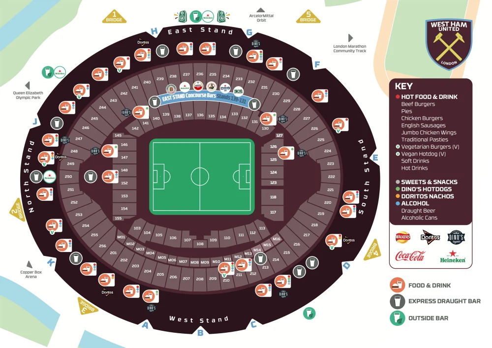 London Stadium seating plan
