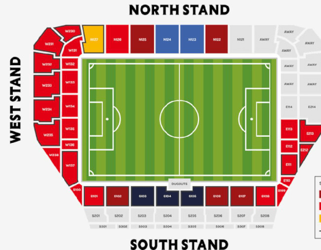 Gtech Community Stadium seating plan