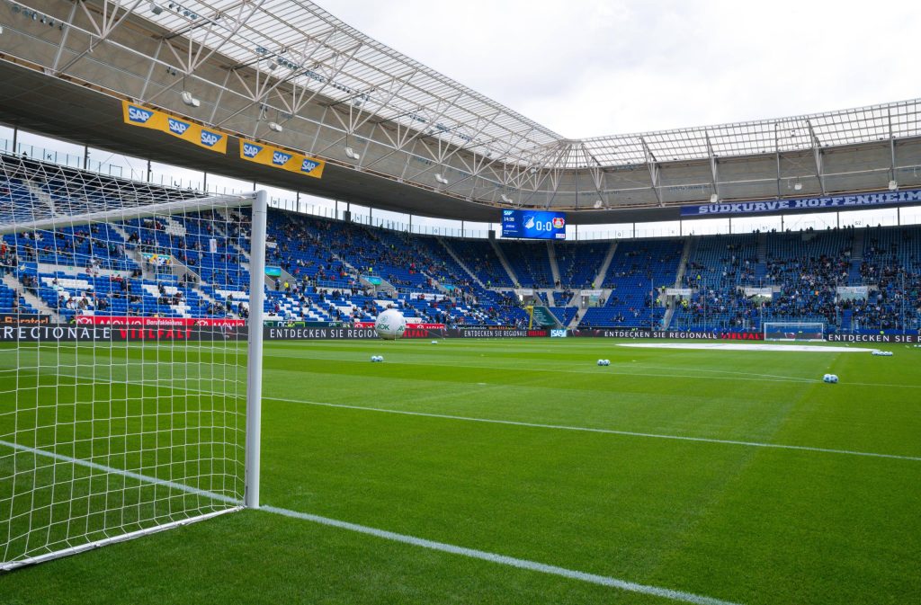 Spurs fans in Hoffenheim at the PreZero Arena