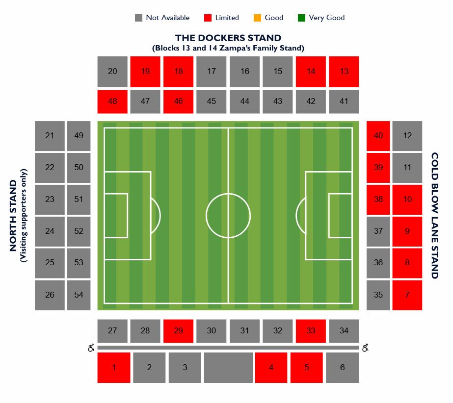 The Den seating plan