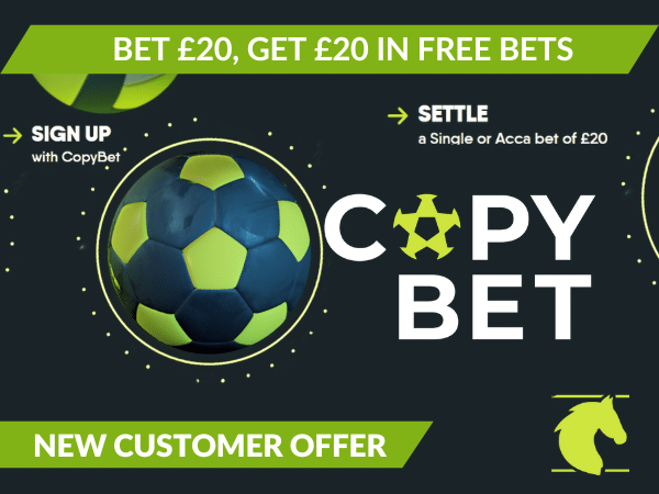 Copybet welcome offer - 20 in free bets