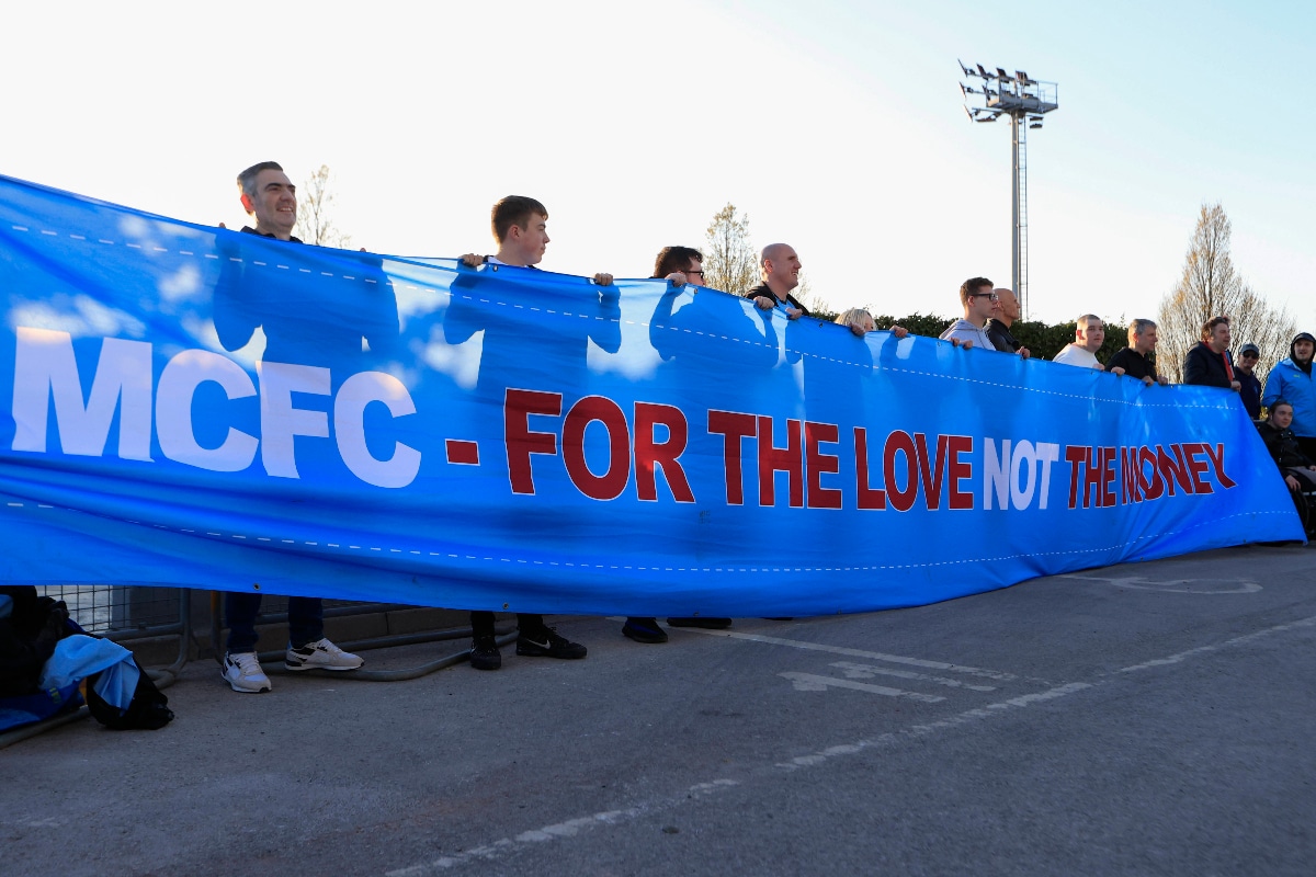 Man City fan protests