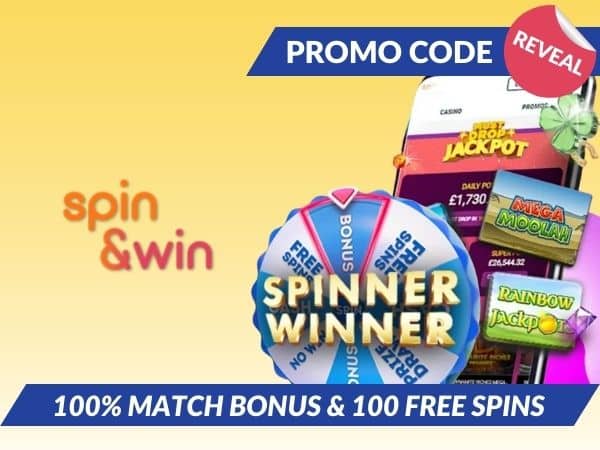 Spin and Win promo code for new customers UK