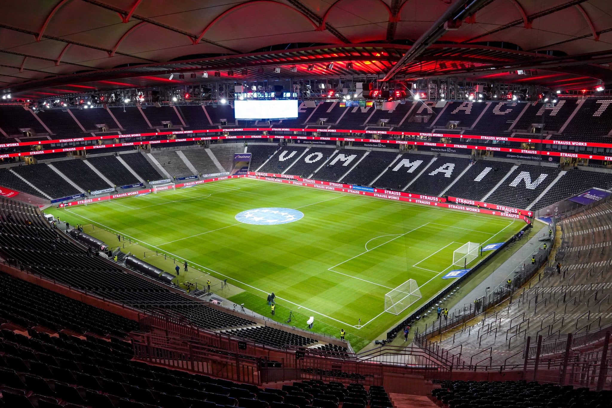 Frankfurt away section: Guide for Spurs fans at Waldstadion 1 General view of the Waldstadion