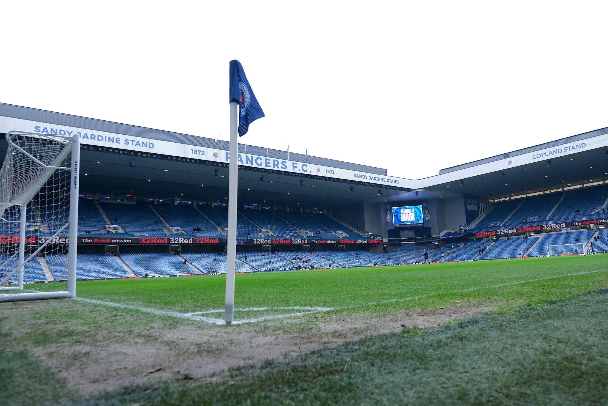 Inside view of Ibrox Stadium stands