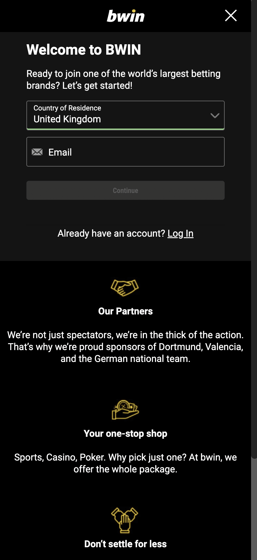 Bwin sign up offer: register an account