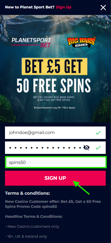 Planet sport bet promo code