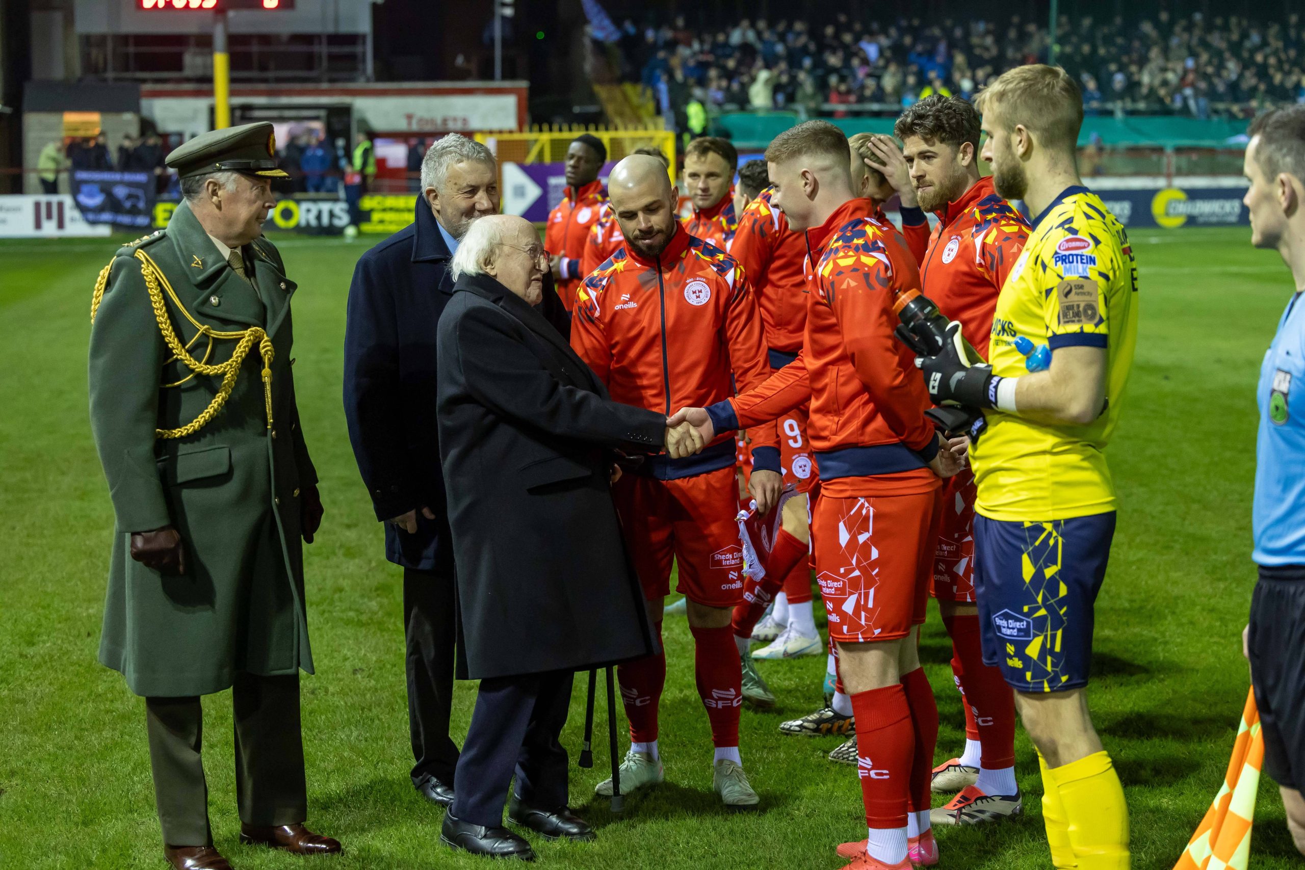 President Michael D. Higgins is one of the famous people who have been seen at Tolka Park