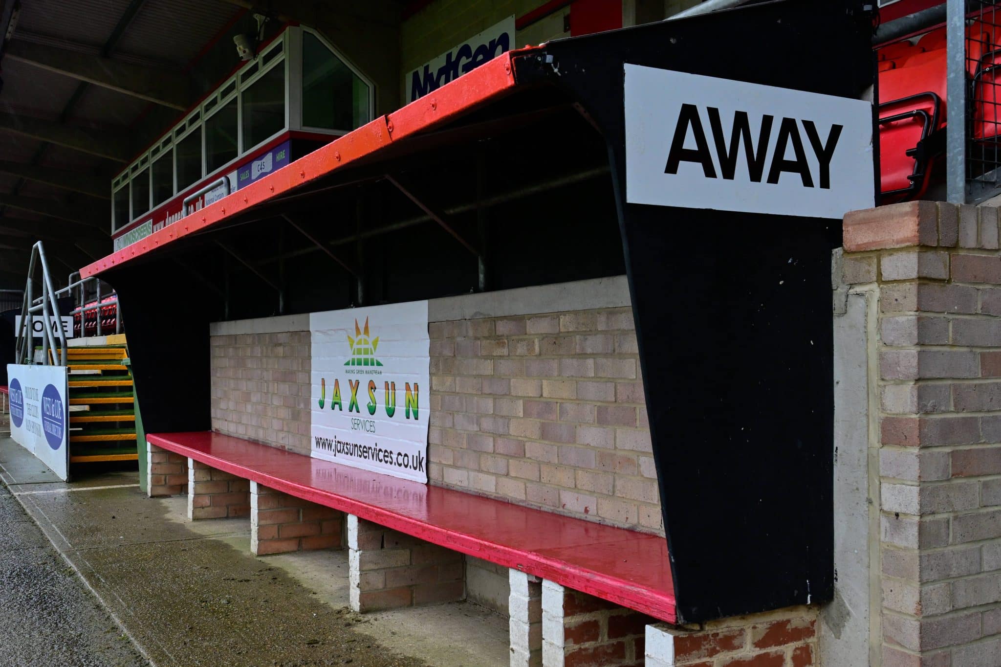 Away end at Chigwell Construction Stadium