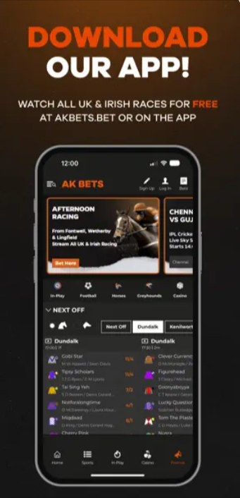 Reviewing AK Bets' mobile betting app