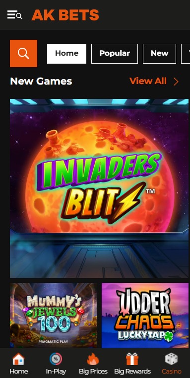 AK BETS casino games UK