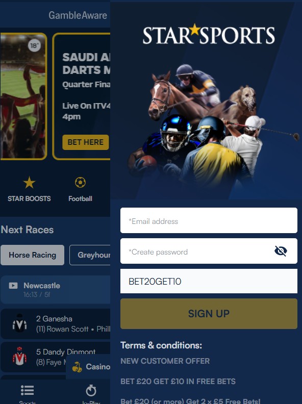 Star Sports log-in with bonus code