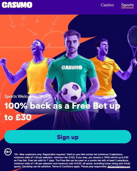 casumo uk sports welcome offer
