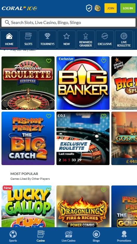 coral casino overview