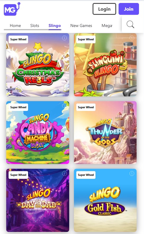 mecca games slingo options