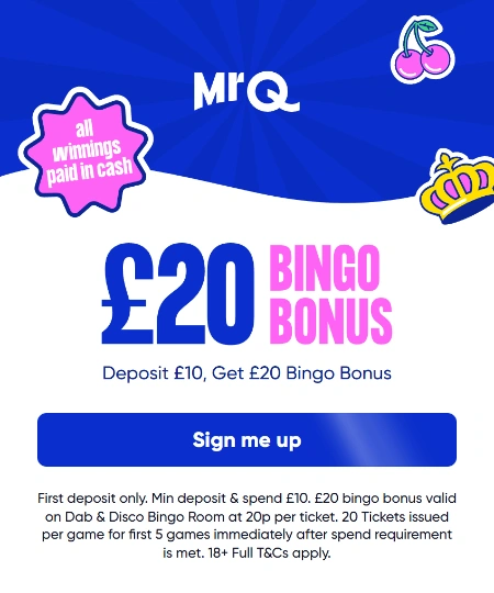 mrq welcome &pound;20 bingo offer
