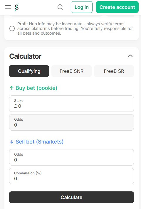 smarkets online calculator
