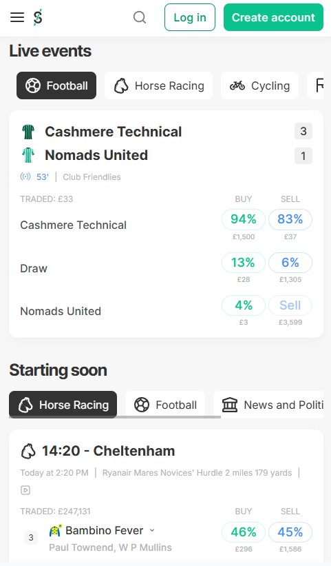 smarkets live events mobile preview