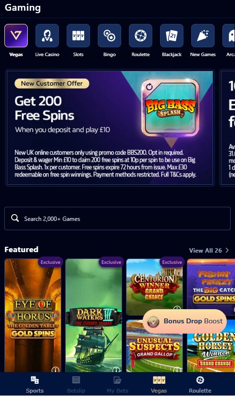 william hill review, vegas tab