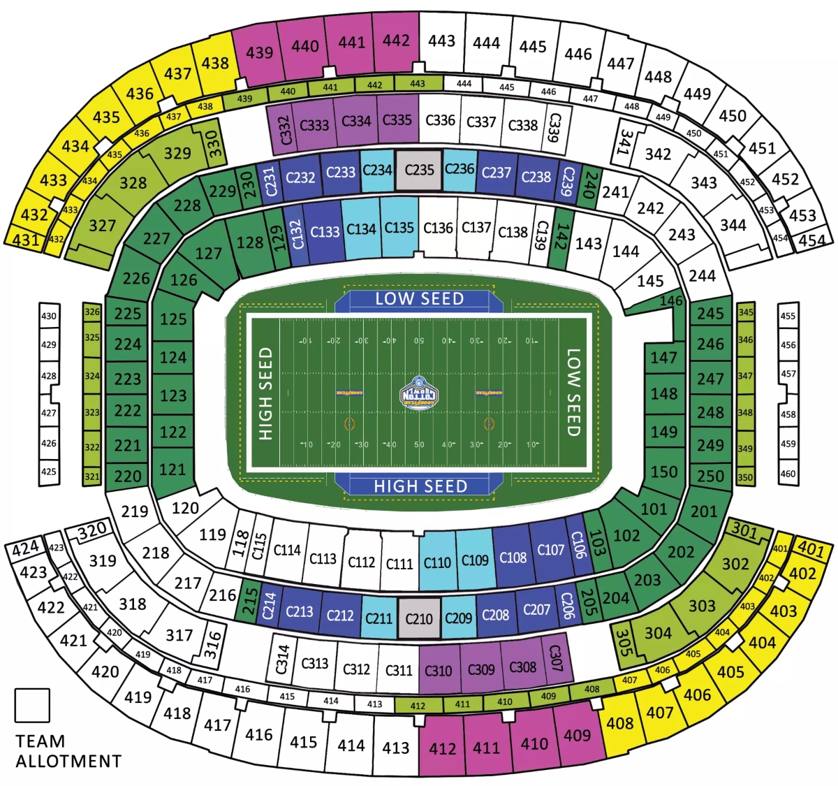 AT&T Stadium seating plan