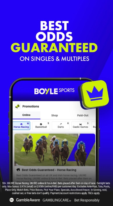 Boyle Sports best odds guaranteed on singles or multiples
