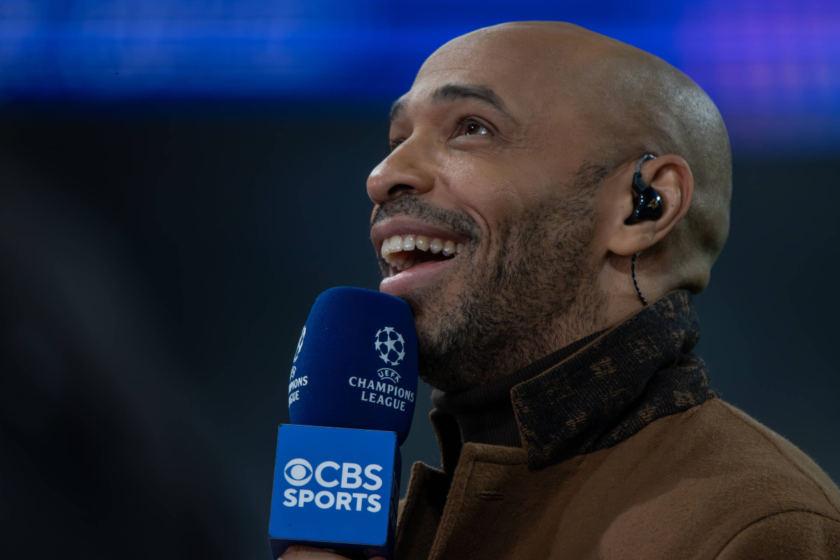 Arsenal legend Thierry Henry aims cheeky dig at Tottenham after visiting new stadium for first time 1 Former Arsenal star Thierry Henry pictured on 19 February 2025 as a pundit for CBS Sports.