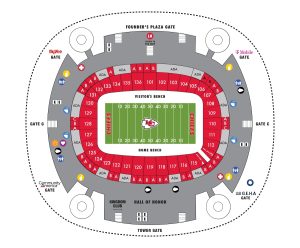 arrowhead stadium seating plan