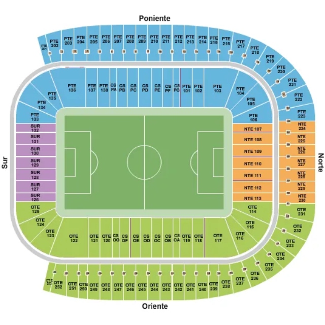 estadio bbva seating plan