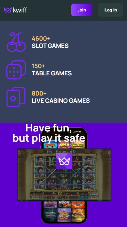 kwiff casino review and game library
