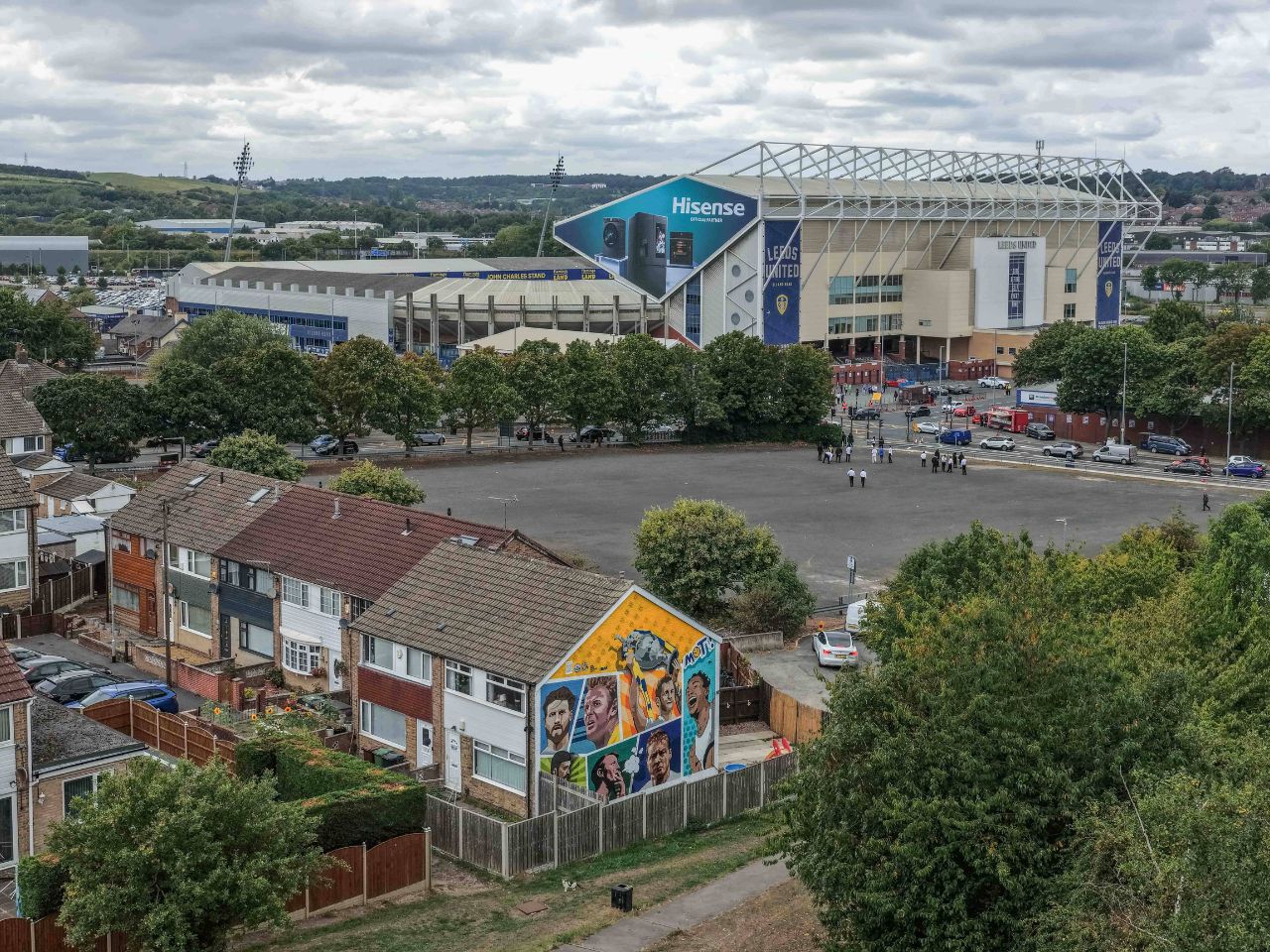 An aerial view of Elland Road