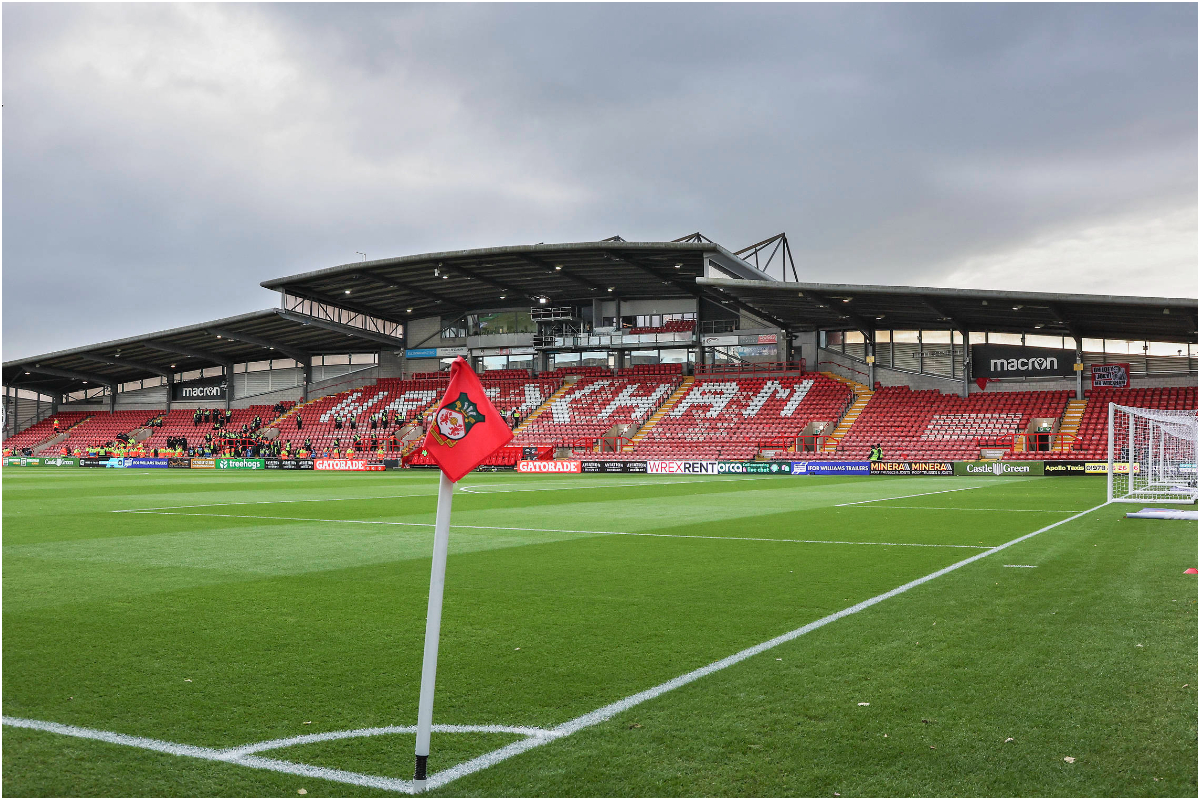 Wrexham&rsquo;s Kop Stand progress continues in brutal weather as latest drone footage shows unseen work