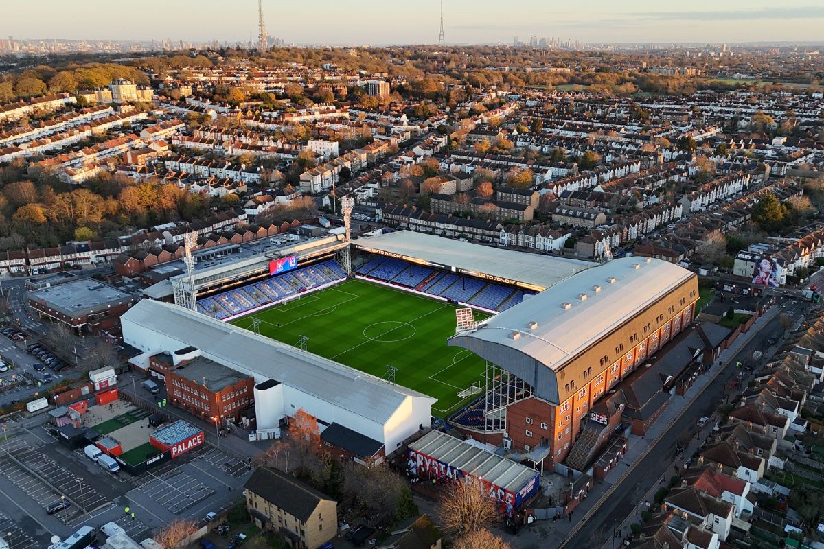 A general view outside of Selhurst Park