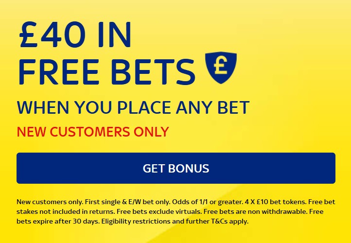 1. Sky Bet: Best low-stake free bets welcome offer