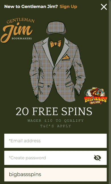 gentleman jim app sign up bonus for casino