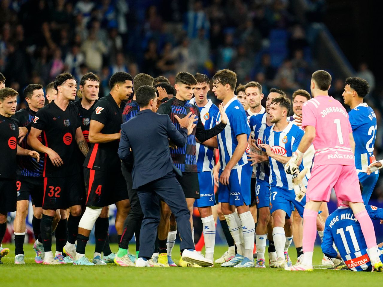 Ranked: The biggest and fiercest rivalries in Spanish football 1 A confrontation between Barcelona and Espanyol players