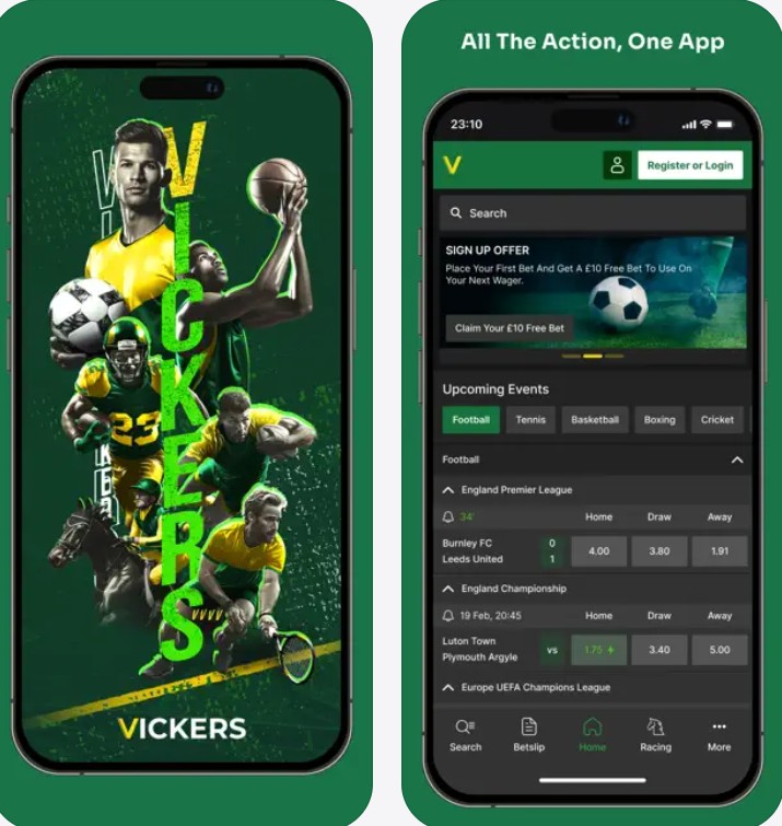 Betvickers football app
