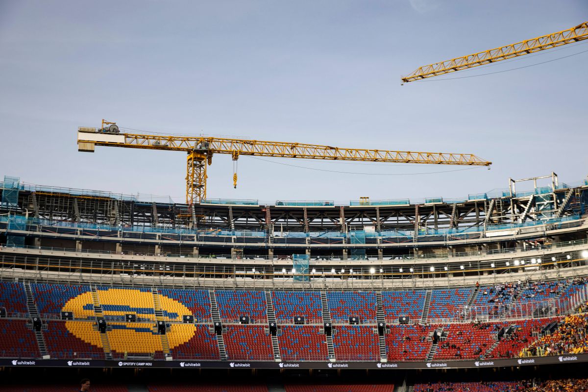 General view of the construction work at Camp Nou