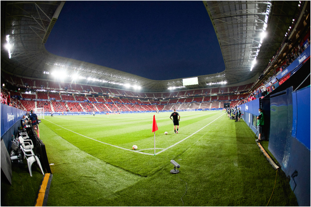 General view of the Sadar Stadium during the Spanish football of La Liga Santander.