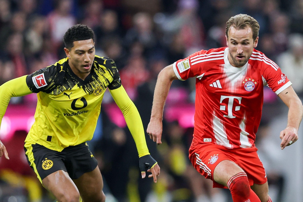 Bayern Munich vs. Borussia Dortmund rivalry: Der Klassiker origin, history & head-to-head record 3 Jobe Bellingham of Borussia Dortmund and Harry Kane of Bayern Munich compete for the ball on October 18, 2025