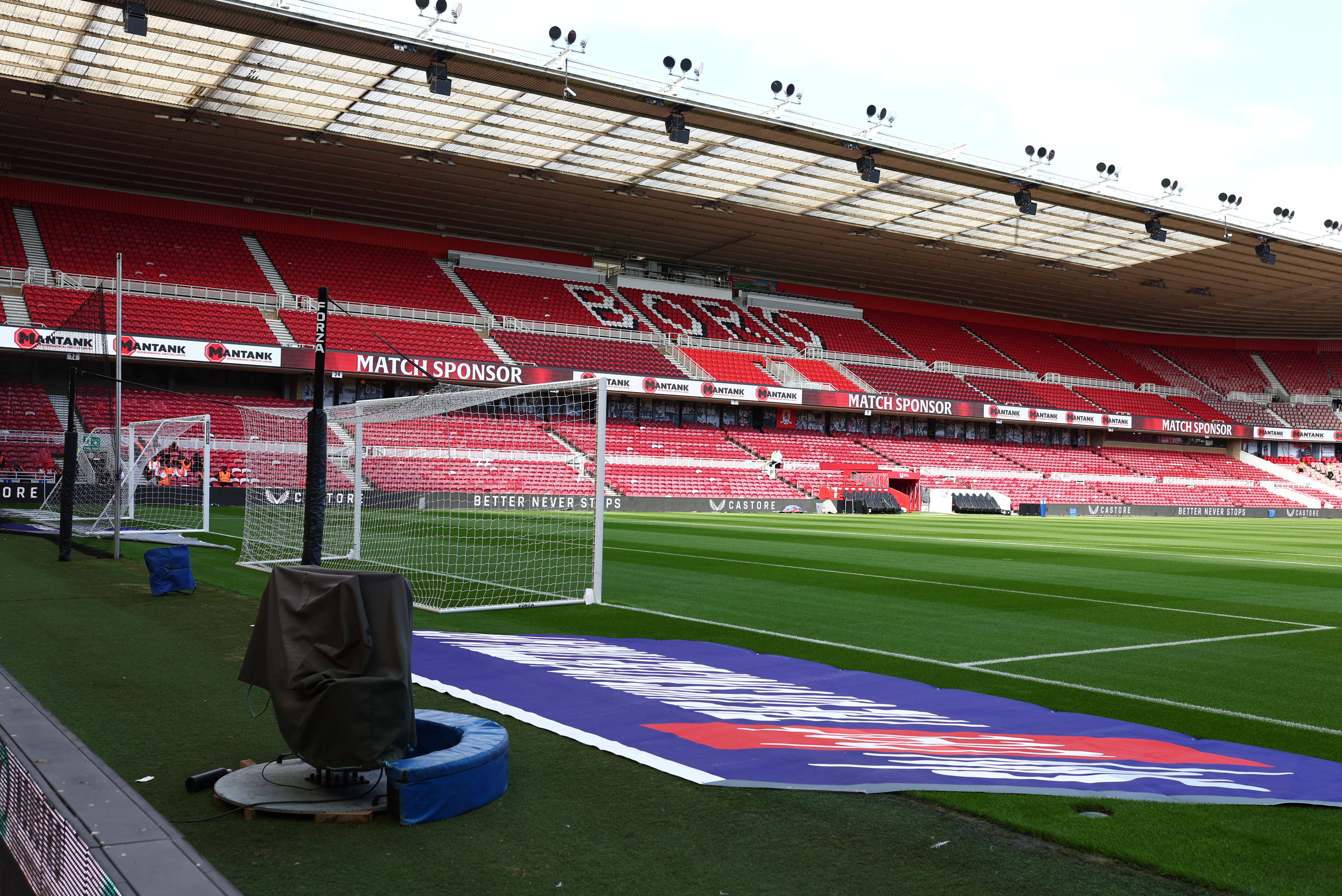 View inside the Riverside Stadium