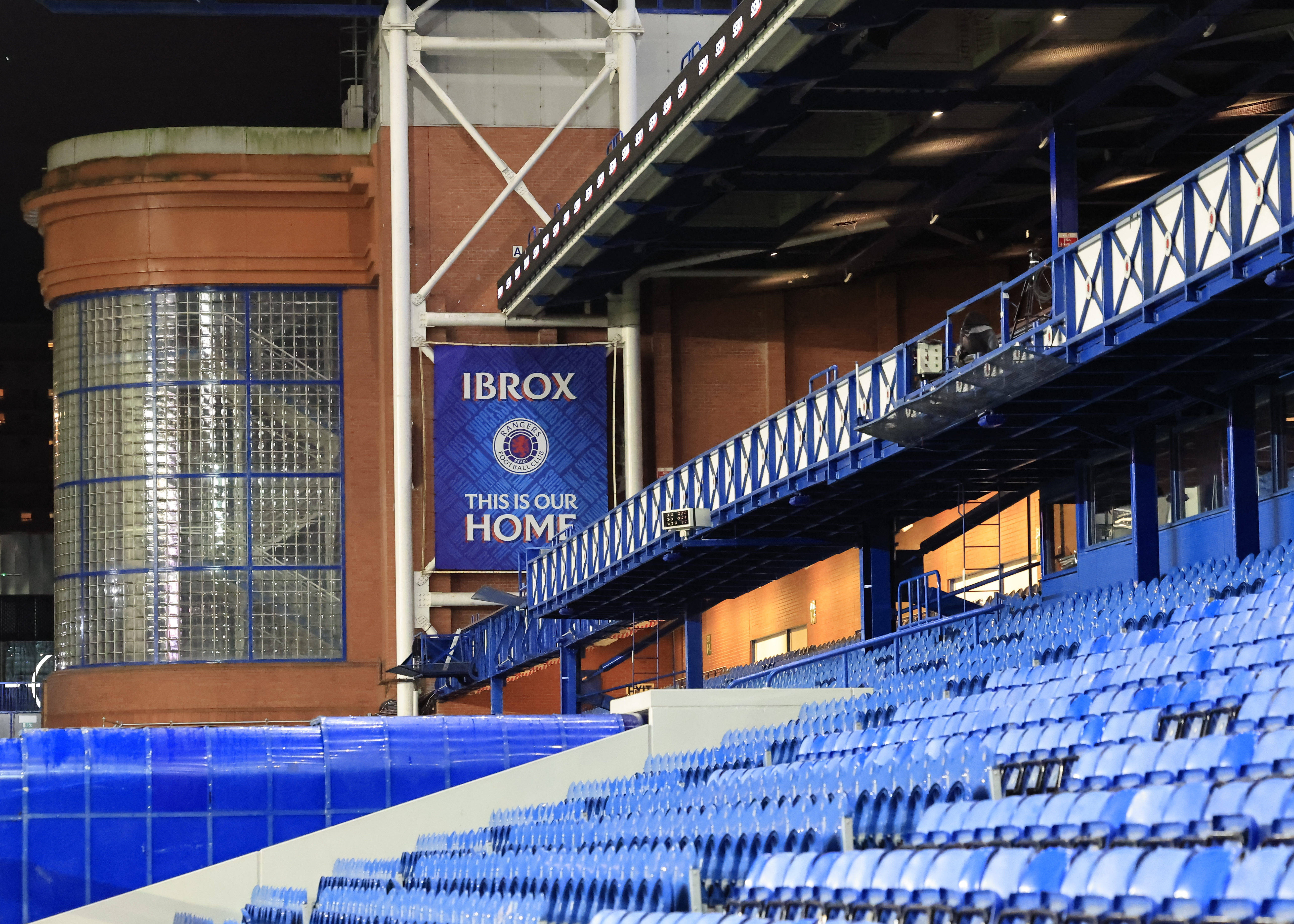 General view inside Ibrox Stadium
