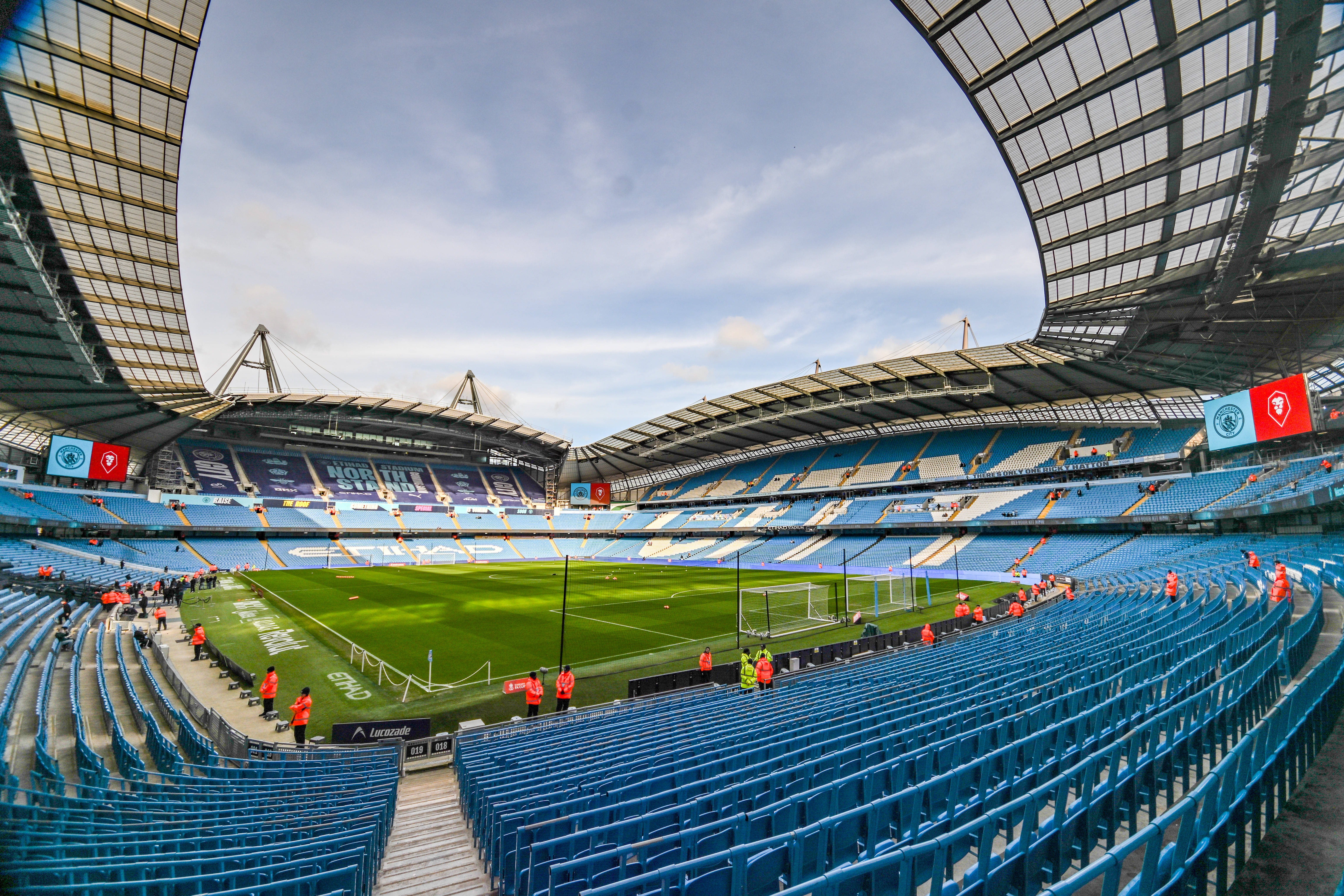 General view inside the Etihad Stadium 