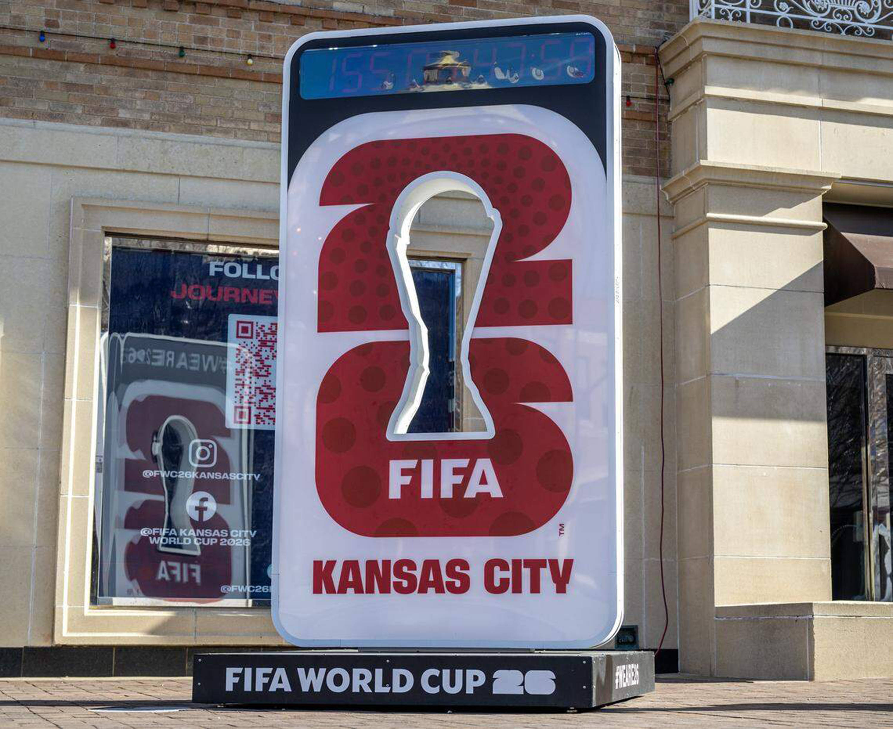 Can you drink in stadiums at the 2026 World Cup? 1 2026 World Cup sign in Kansas City