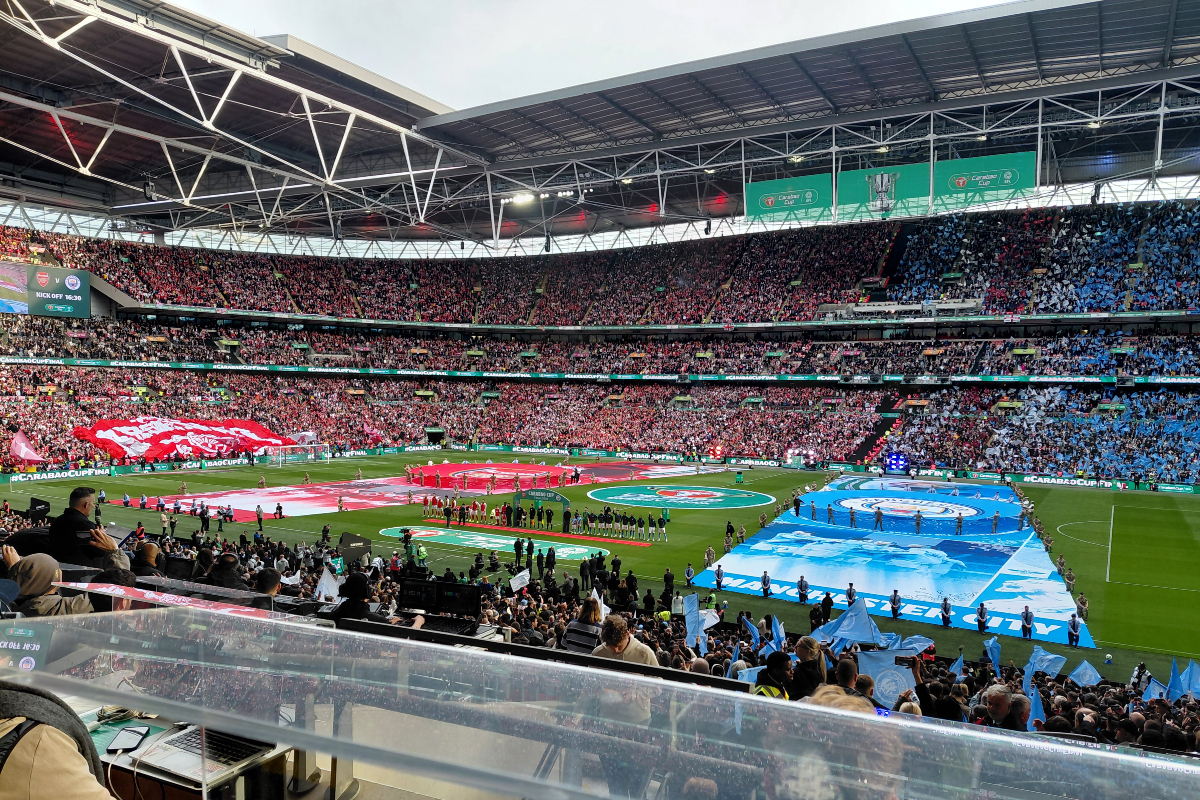 Inside Wembley: How an Arsenal and Man City fan experienced the EFL Cup final 1 The view from the Wembley press box at the EFL Cup final