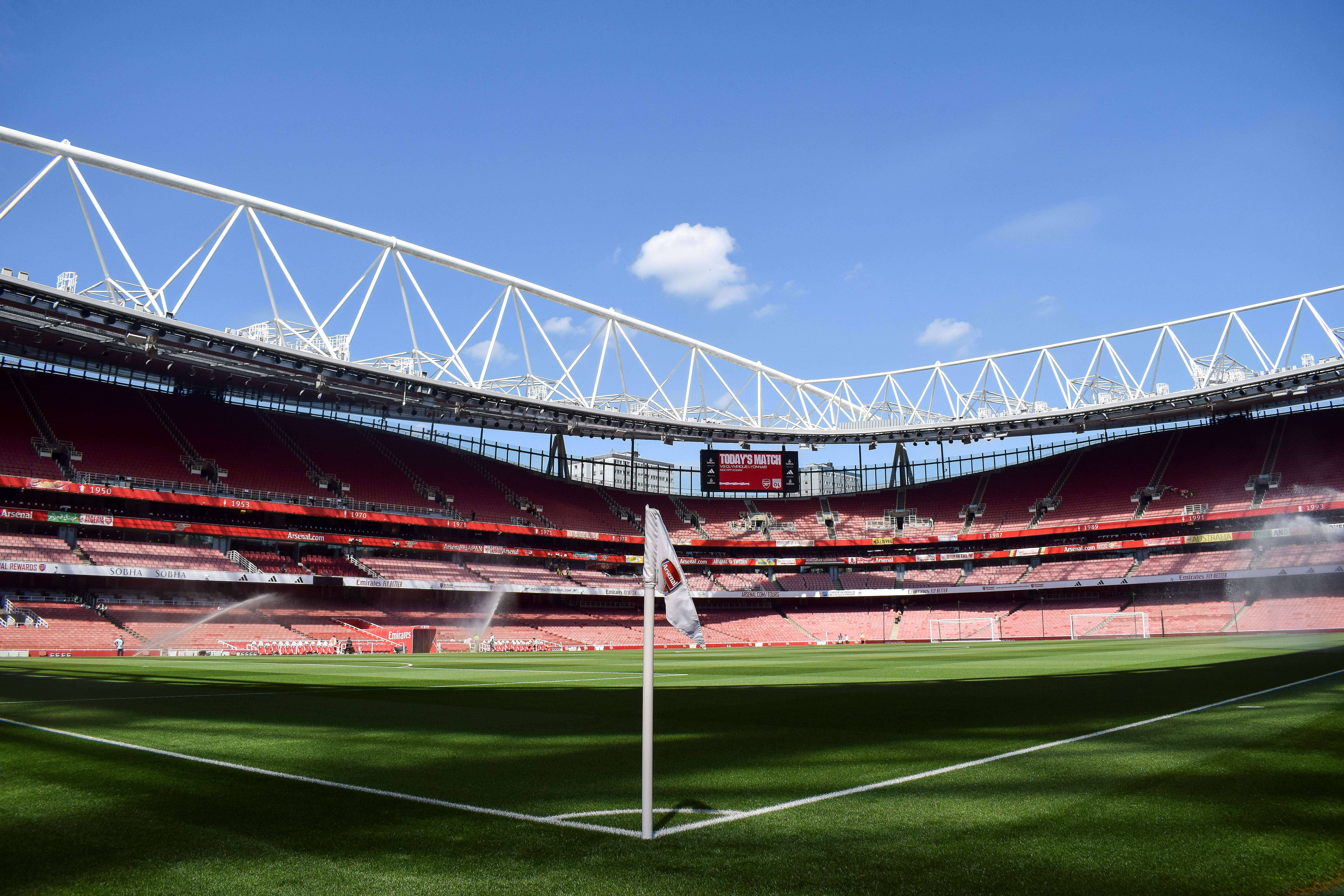 View inside of the Emirates Stadium