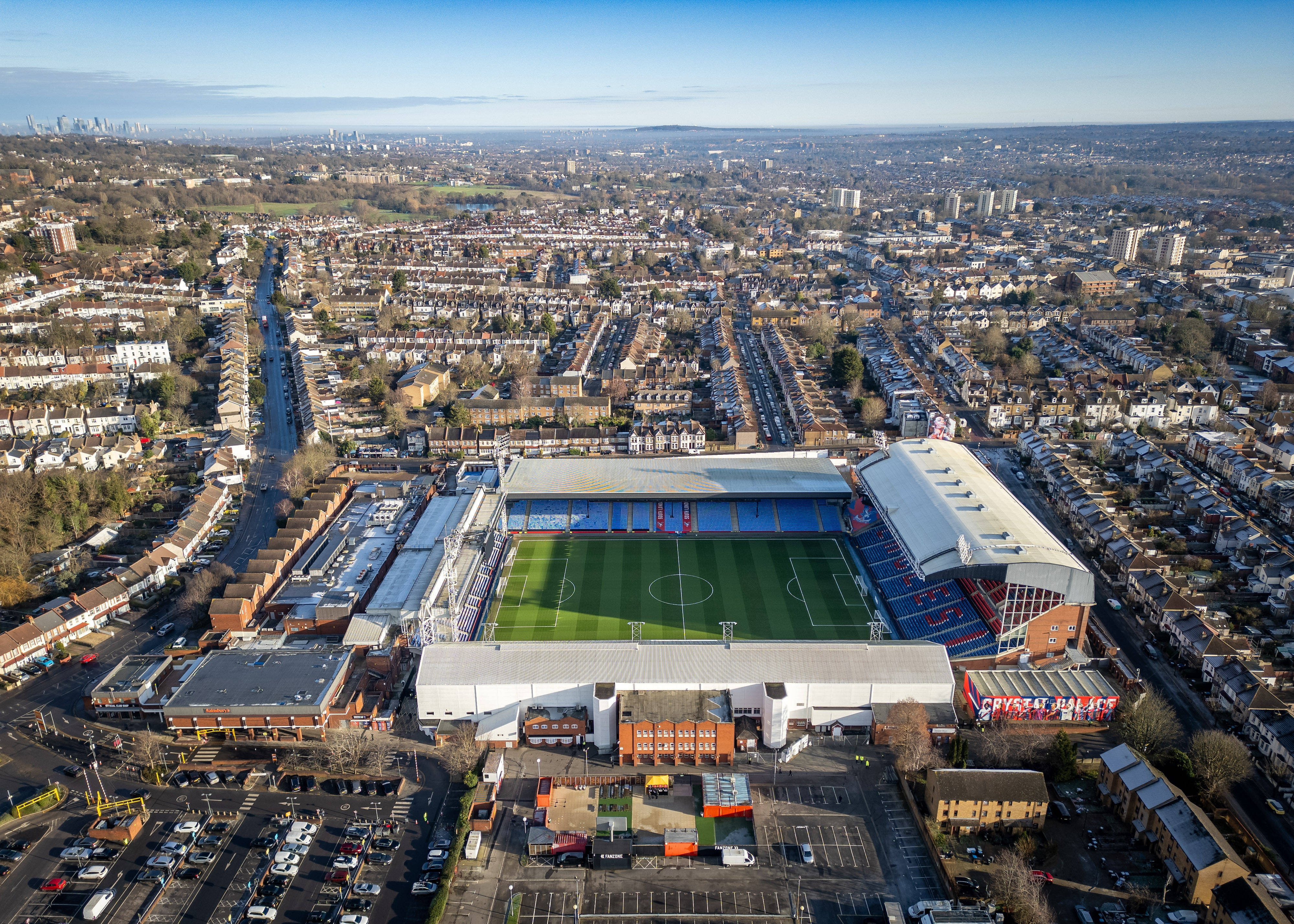 Where to Stay Near Selhurst Park 2026: Best Hotels and Accommodation for Fans 1 Aerial view of Selhurst Park and the surrounding area