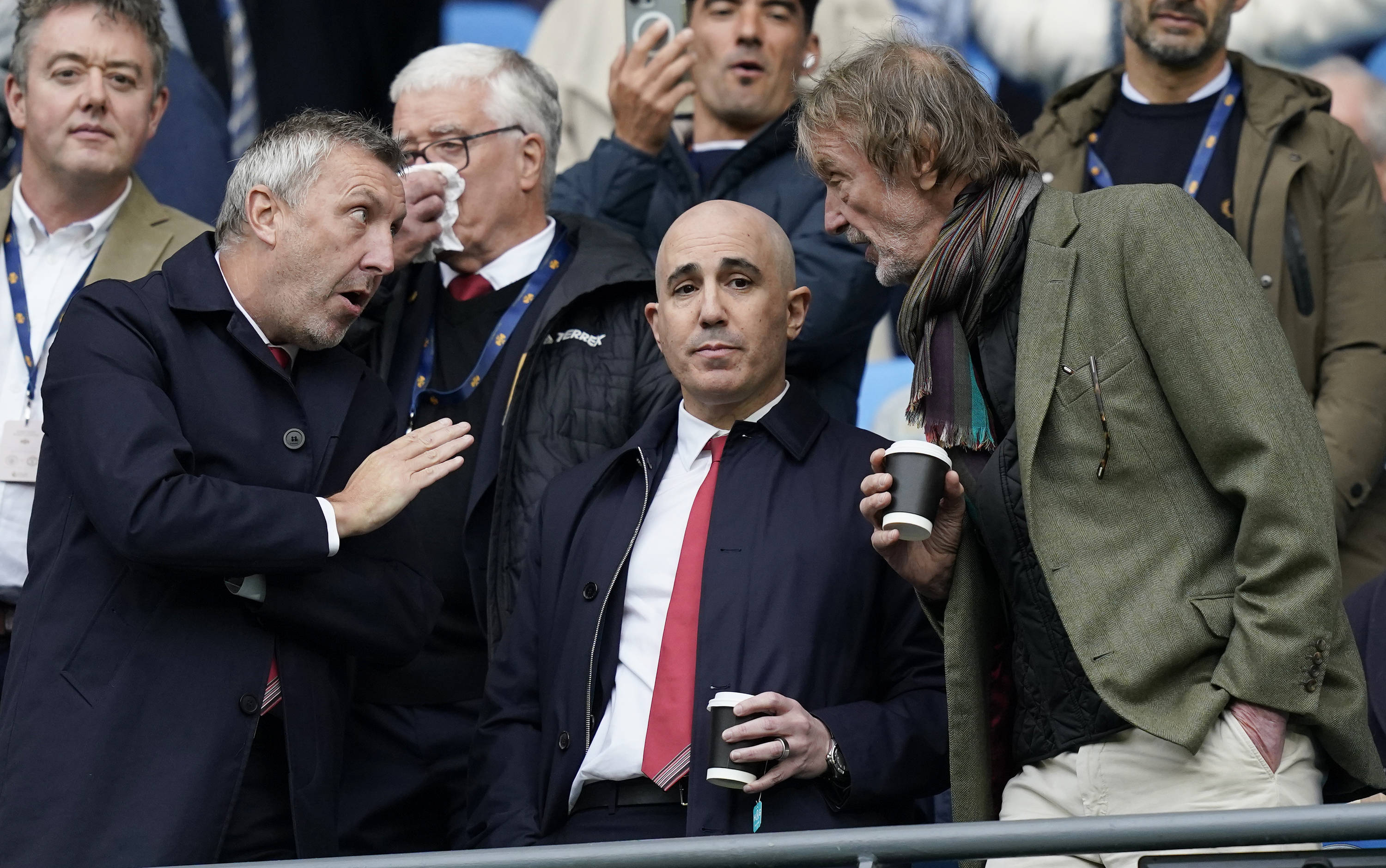 Jason Wilcox, CEO Omar Berrada, and Man Utd co-owner Sir Jim Ratcliffe